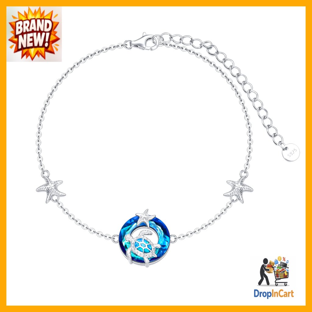 Sterling Silver Turtle Anklet Layered Beach Jewelry Minimal Chic Summer Gift